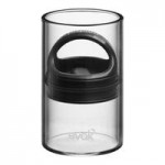 Prepara Evak Fresh Saver 1.8 Qt. Clear SAN Plastic Round Airtight Food Storage Container with Push Down Lid 3043-B