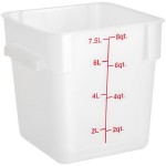 Choice 8 Qt. Translucent Square Polypropylene Food Storage Container