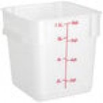 Choice 8 Qt. Translucent Square Polypropylene Food Storage Container