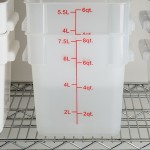 Choice 8 Qt. Translucent Square Polypropylene Food Storage Container