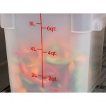 Choice 8 Qt. Translucent Square Polypropylene Food Storage Container