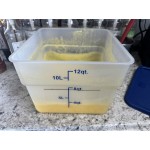 Choice 8 Qt. Translucent Square Polypropylene Food Storage Container