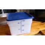 Choice 8 Qt. Translucent Square Polypropylene Food Storage Container