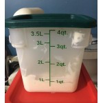 Choice 8 Qt. Translucent Square Polypropylene Food Storage Container