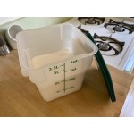 Choice 8 Qt. Translucent Square Polypropylene Food Storage Container