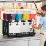 Carnival King RBD3G4 Quadruple 3 Gallon Bowl Refrigerated Beverage Dispenser - 120V