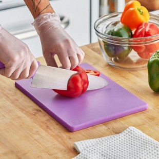 Choice 12'' x 9'' x 1/2'' Purple Polyethylene Cutting Board Choice 12'' x 9'' x 1/2'' Purple Polyethylene Cutting Board