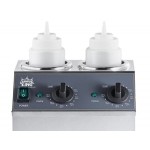 Carnival King Double 32 oz. Sauce / Topping Bottle Warmer with 6 Squeeze Bottles - 400W, 120V