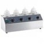 Carnival King Double 32 oz. Sauce / Topping Bottle Warmer with 6 Squeeze Bottles - 400W, 120V