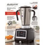 AvaMix BX1GRGT 3 3/4 hp 1 Gallon Stainless Steel Heavy Duty Commercial Food Blender with Timer - 120V AvaMix BX1GRGT 3 3/4 hp 1 Gallon Stainless Steel Heavy Duty Commercial Food Blender with Timer - 120V