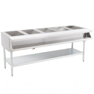 Eagle Group AWT5 Natural Gas Five Pan Water Bath Steam Table - Sealed Well