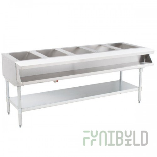 Eagle Group AWT5 Natural Gas Five Pan Water Bath Steam Table - Sealed Well