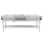Eagle Group AWT5 Natural Gas Five Pan Water Bath Steam Table - Sealed Well