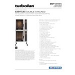Moffat E35T6-26/2 Turbofan Double Deck Full Size Electric Touch Screen Convection Oven with Steam Injection and Stainless Steel Base - 208V, 1 Phase, 22.4 kW Moffat E35T6-26/2 Turbofan Double Deck Full Size Electric Touch Screen Convection Oven with Steam Injection and Stainless Steel Base - 208V, 1 Phase, 22.4 kW