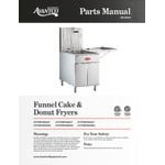 Avantco FBF1824NG Natural Gas 110-125 lb. Flat Bottom Funnel Cake / Donut Fryer - 90,000 BTU