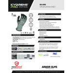 Armor Guys Kyorene Pro 00-890-L Gray 18 Gauge A9 Graphene Gloves with Black HCT Microfoam Nitrile Palm Coating and White Cuff - Large Armor Guys Kyorene Pro 00-890-L Gray 18 Gauge A9 Graphene Gloves with Black HCT Microfoam Nitrile Palm Coating and White Cuff - Large