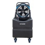XPOWER Portable Variable-Speed Battery-Powered Indoor / Outdoor Cooling Misting Fan / Air Circulator with Water Pump and 9.2-Gallon Reservoir Tank FM-65WBK - 900 CFM