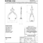 Vestil Heavy-Duty Steel Die Lift Tong with 20 1/4 Vestil Heavy-Duty Steel Die Lift Tong with 20 1/4