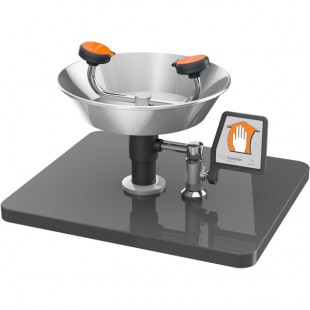 Guardian Equipment G1755 Deck Mounted Eye and Face Wash Station with Stainless Steel Bowl