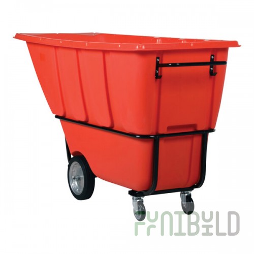 Vestil TDT-100-HD-RED 1 Cu. Yd. Red Heavy-Duty Bulk Tilt Truck - 2,100 lb. Capacity
