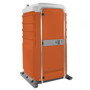 PolyJohn FS3-3011 Fleet Orange Premium Portable Restroom with Freshwater / Recirculating Flush Tank - Assembled PolyJohn FS3-3011 Fleet Orange Premium Portable Restroom with Freshwater / Recirculating Flush Tank - Assembled