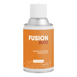 Fresh Products Fusion 3000 MAIR-F-000I012M-75 8.45 oz. Mango Breeze Scent Metered Aerosol Air Freshener Refill - 12/Case Fresh Products Fusion 3000 MAIR-F-000I012M-75 8.45 oz. Mango Breeze Scent Metered Aerosol Air Freshener Refill - 12/Case