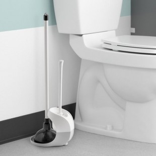Lavex Toilet Bowl Brush and Toilet Plunger Set with Caddy Lavex Toilet Bowl Brush and Toilet Plunger Set with Caddy