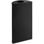 Lancaster Table & Seating 12 Gallon Black Perforated Powder-Coated Metal Half Round Decorative Trash Can Lancaster Table & Seating 12 Gallon Black Perforated Powder-Coated Metal Half Round Decorative Trash Can