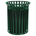 Ex-Cell Kaiser SC-2633 HGR Streetscape Hunter Green Gloss 37 Gallon Round Classic Outdoor Trash Can