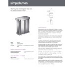 simplehuman CW2116 15.3 Gallon / 58 Liter Brushed Stainless Steel Dual Compartment Rectangular Front Step-On Trash and Recycling Can with Liner Pocket simplehuman CW2116 15.3 Gallon / 58 Liter Brushed Stainless Steel Dual Compartment Rectangular Front Step-On Trash and Recycling Can with Liner Pocket