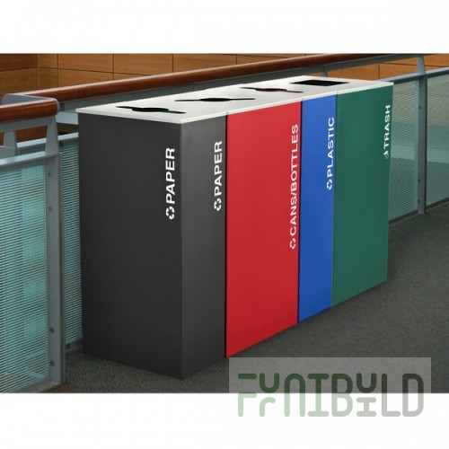 Ex-Cell Kaiser RC-KD17-PL RYX Kaleidoscope XL Series Royal Blue Texture 17 Gallon Customizable Rectangular Plastic Receptacle