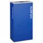 Ex-Cell Kaiser RC-KD17-PL RYX Kaleidoscope XL Series Royal Blue Texture 17 Gallon Customizable Rectangular Plastic Receptacle