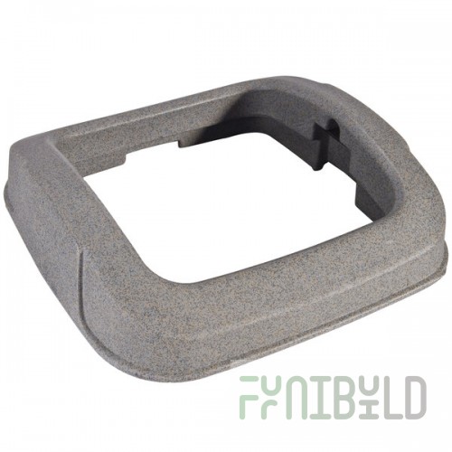 Toter SOL25-00GST Graystone Square Open-Top Lid for 25 Gallon Slimline Trash Cans