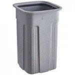 Toter SOL25-00GST Graystone Square Open-Top Lid for 25 Gallon Slimline Trash Cans Toter SOL25-00GST Graystone Square Open-Top Lid for 25 Gallon Slimline Trash Cans
