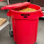 Rubbermaid® BRUTE 32 Gallon Red Round Trash Can and Lid