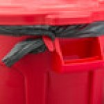 Rubbermaid® BRUTE 32 Gallon Red Round Trash Can and Lid