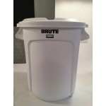 Rubbermaid® BRUTE 32 Gallon Red Round Trash Can and Lid