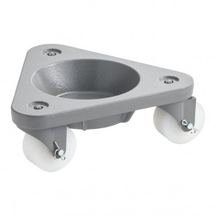 Bond 750 lb. Cast Steel Triangular Cup Dolly with TuffBond White Plastic Casters 3310 DOLLY/UHMW Bond 750 lb. Cast Steel Triangular Cup Dolly with TuffBond White Plastic Casters 3310 DOLLY/UHMW
