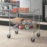 Regency Chrome Two Basket and One Shelf Utility Cart - 24 Regency Chrome Two Basket and One Shelf Utility Cart - 24