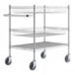 Regency Chrome Two Basket and One Shelf Utility Cart - 24 Regency Chrome Two Basket and One Shelf Utility Cart - 24