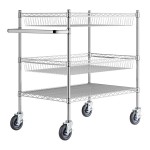 Regency Chrome Two Basket and One Shelf Utility Cart - 24 Regency Chrome Two Basket and One Shelf Utility Cart - 24