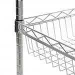 Regency Chrome Two Basket and One Shelf Utility Cart - 24 Regency Chrome Two Basket and One Shelf Utility Cart - 24
