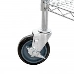 Regency Chrome Two Basket and One Shelf Utility Cart - 24 Regency Chrome Two Basket and One Shelf Utility Cart - 24