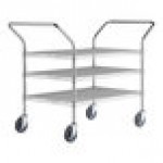 Regency Chrome Two Basket and One Shelf Utility Cart - 24 Regency Chrome Two Basket and One Shelf Utility Cart - 24