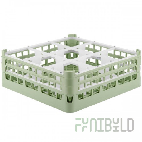 Vollrath 52762 Signature Full-Size Light Green 9-Compartment 6 1/4
