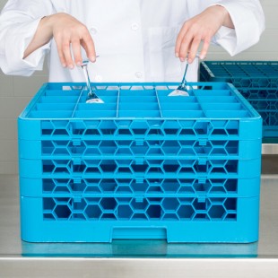 Carlisle RG25-414 OptiClean 25 Compartment Glass Rack with 4 Extenders Carlisle RG25-414 OptiClean 25 Compartment Glass Rack with 4 Extenders