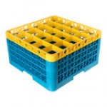 Carlisle RG25-414 OptiClean 25 Compartment Glass Rack with 4 Extenders
