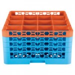 Carlisle RG25-414 OptiClean 25 Compartment Glass Rack with 4 Extenders