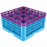 Carlisle RG25-414 OptiClean 25 Compartment Glass Rack with 4 Extenders