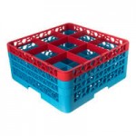 Carlisle RG25-414 OptiClean 25 Compartment Glass Rack with 4 Extenders